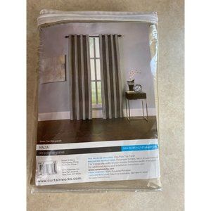 Curtain Works One Pole Top Panel Curtain Malta 50" x 108" NEW
